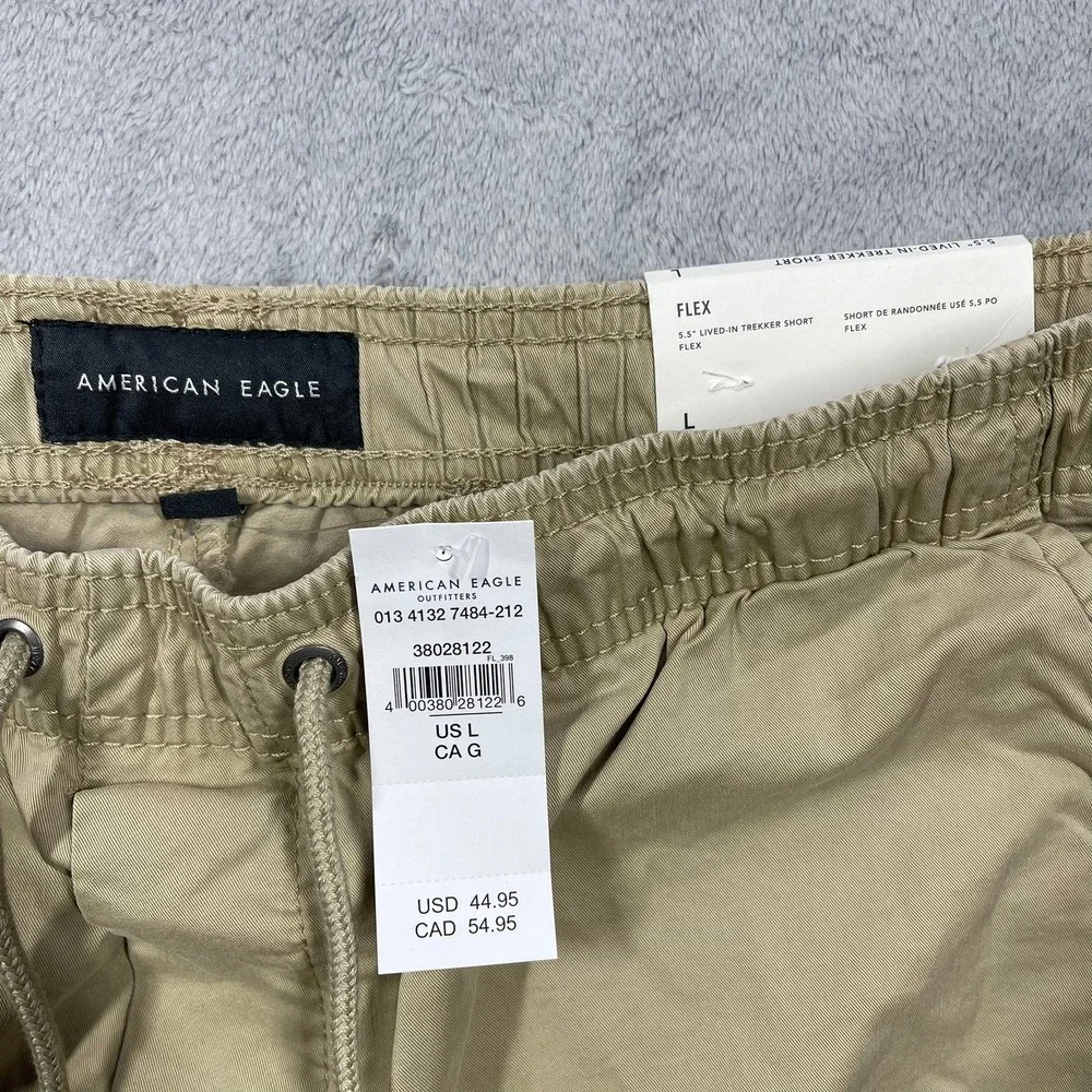 American Eagle Trekker Shorts Mens Large Khaki Flex 5.5